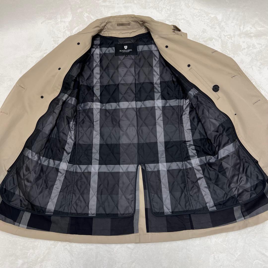 バーバリーブラックレーベルクレストブリッジ　トレンチコートベージュMライナー付き