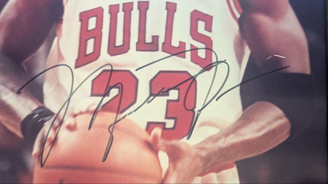 マイケル・ジョーダン 直筆サイン 8ｘ10インチ フォト 写真 フレーム付き