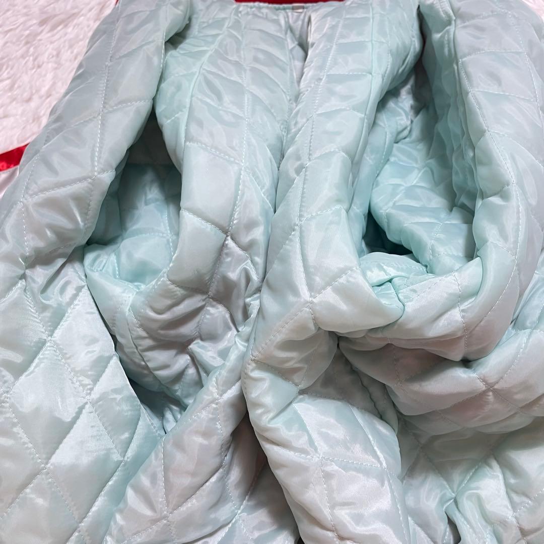 プリンス商会　スカジャン グリーンベレー　スカル刺繍　ドクロ　L 赤　サテン