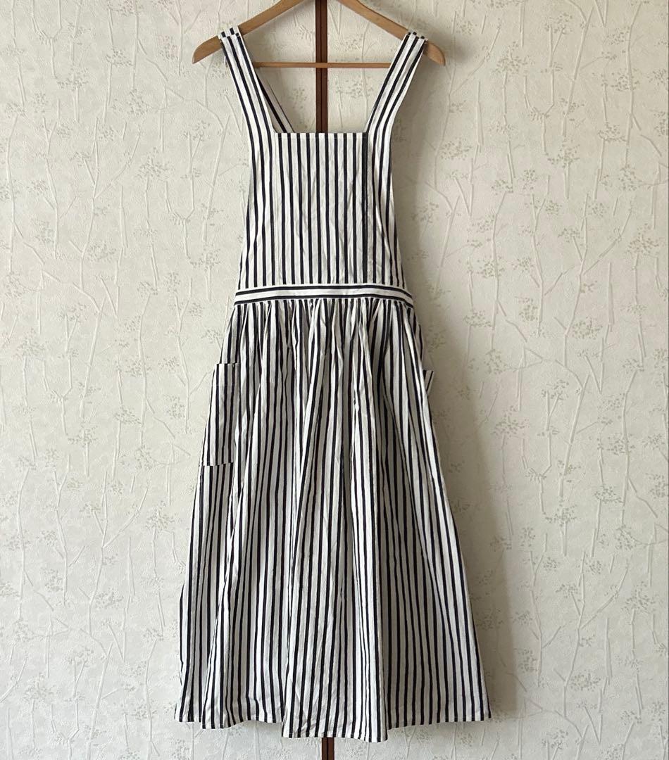 【未使用】kurasukoto おめかしエプロン くらすこと ストライプ