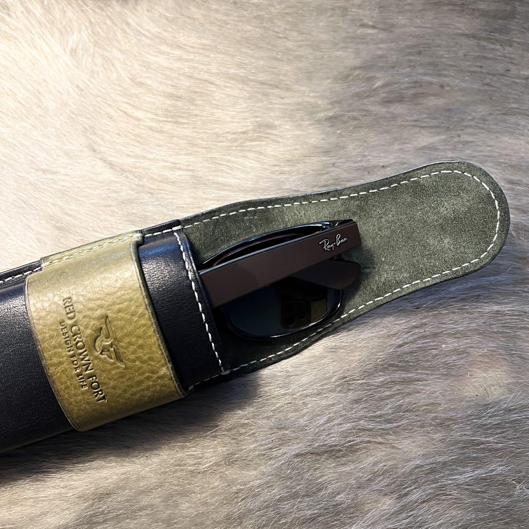 【ハンドメイド】レザー　メガネケース