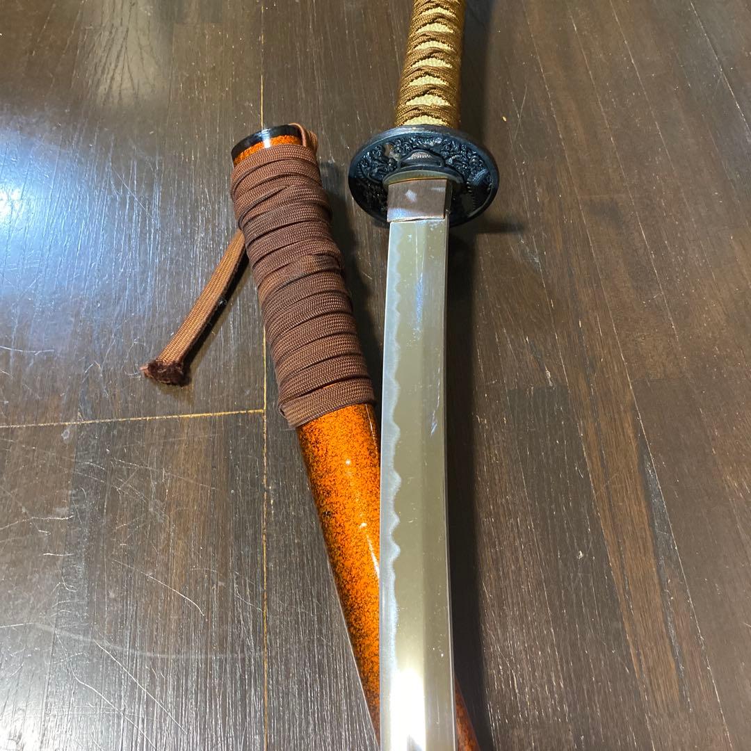 模造刀 茶柄 雲龍楕円鍔 梨地呂鞘