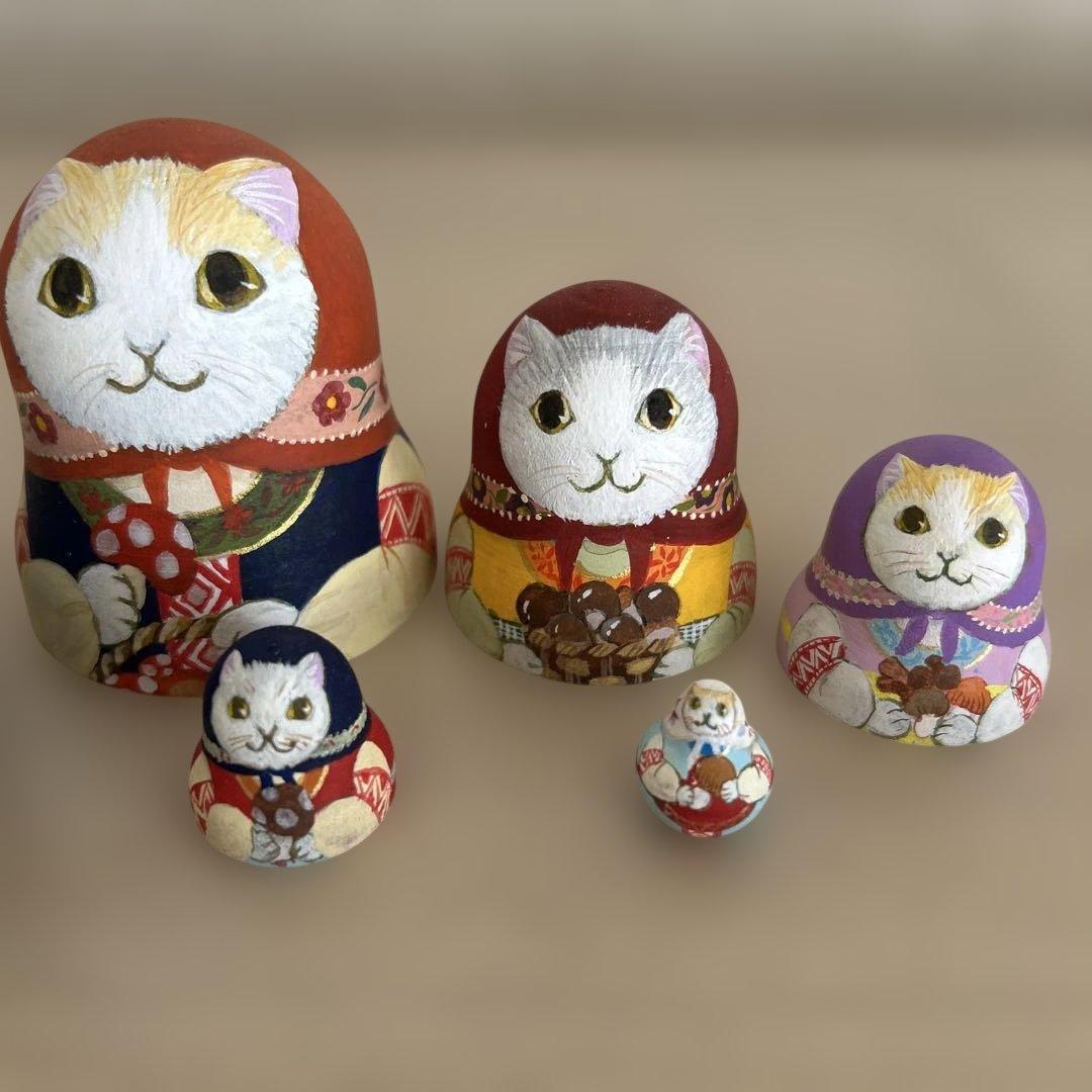 マトリョーシカ【きのこ狩り】猫ちゃん