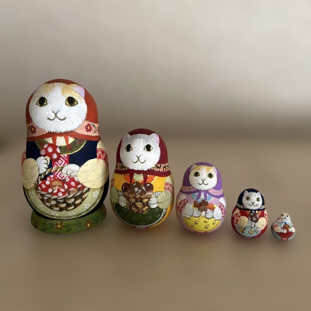 マトリョーシカ【きのこ狩り】猫ちゃん