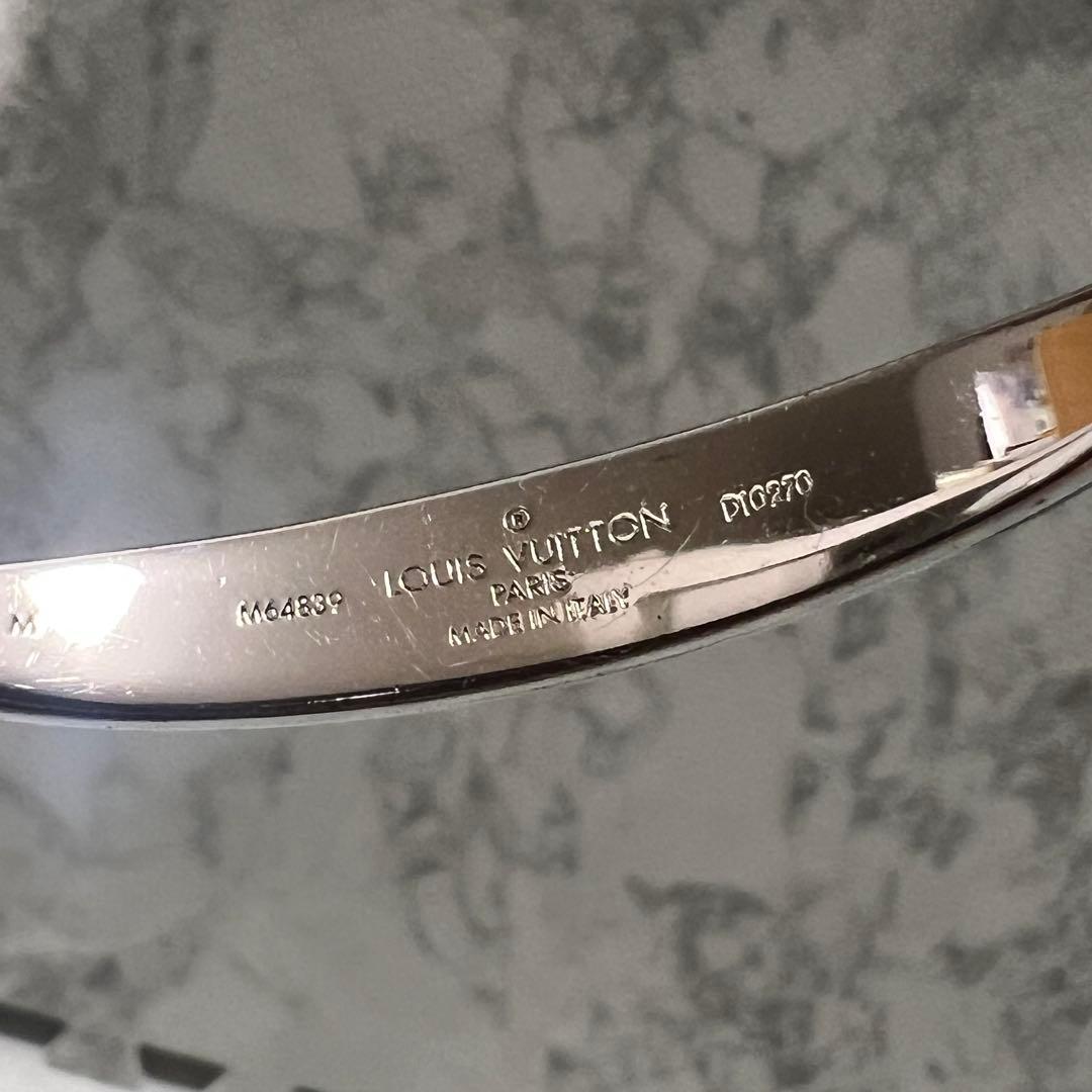 ルイヴィトン ジョンク モノグラム バングル シルバー メンズ 保存袋付き