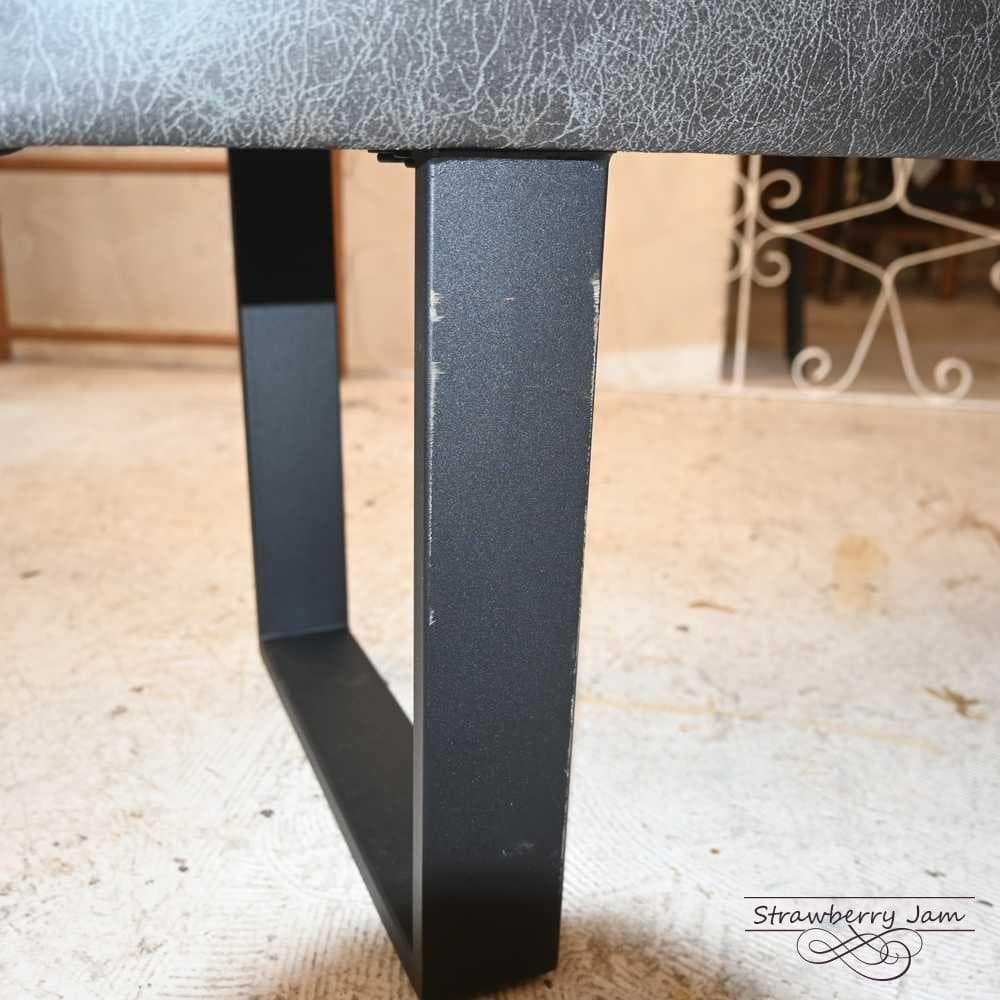 L3710-40 英国ヴィンテージ 布張りベンチ ベンチ 長椅子 ソファ