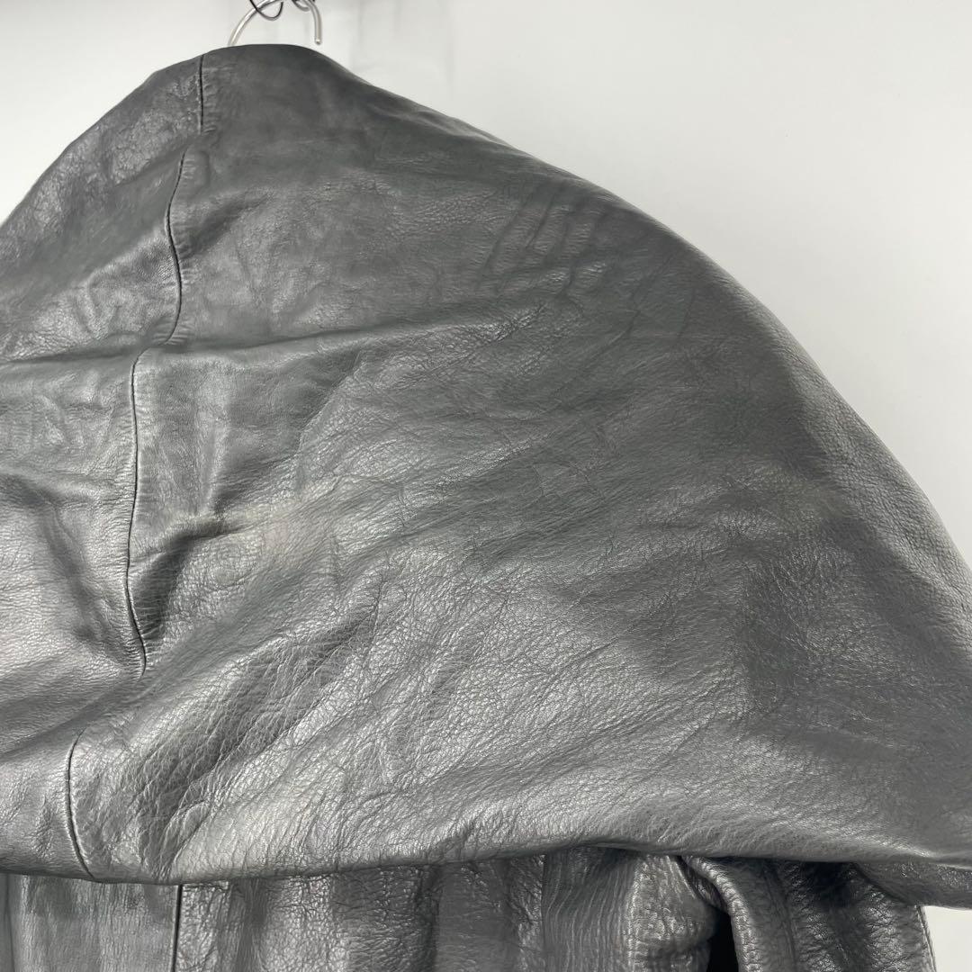 ヤスユキイシイ　レザーコート　M　ラムレザー