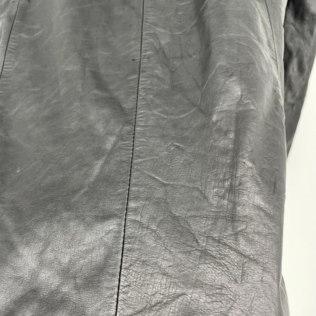 ヤスユキイシイ　レザーコート　M　ラムレザー