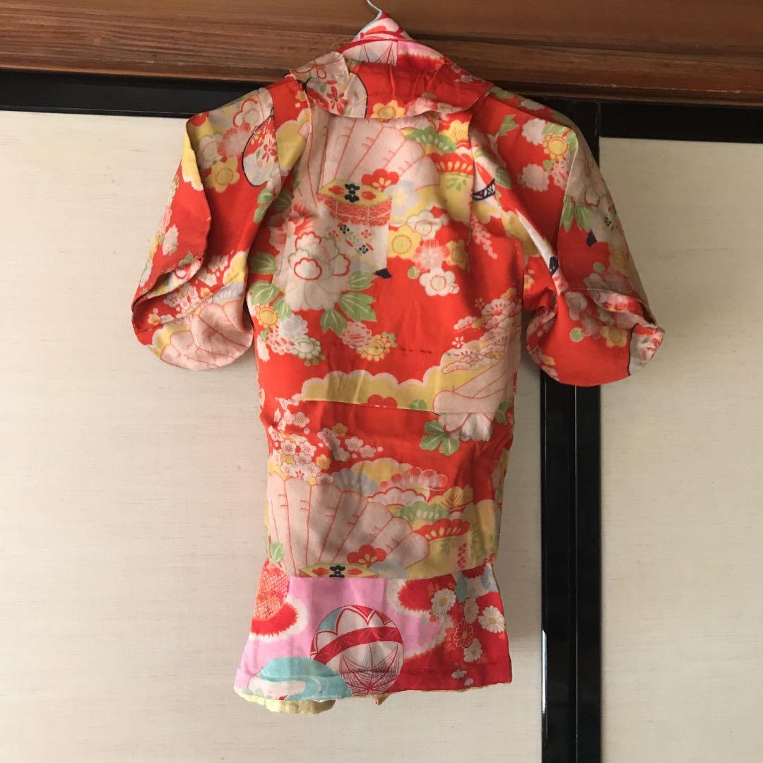 着物 道行 七五三 子ども 昭和レトロ  当時物