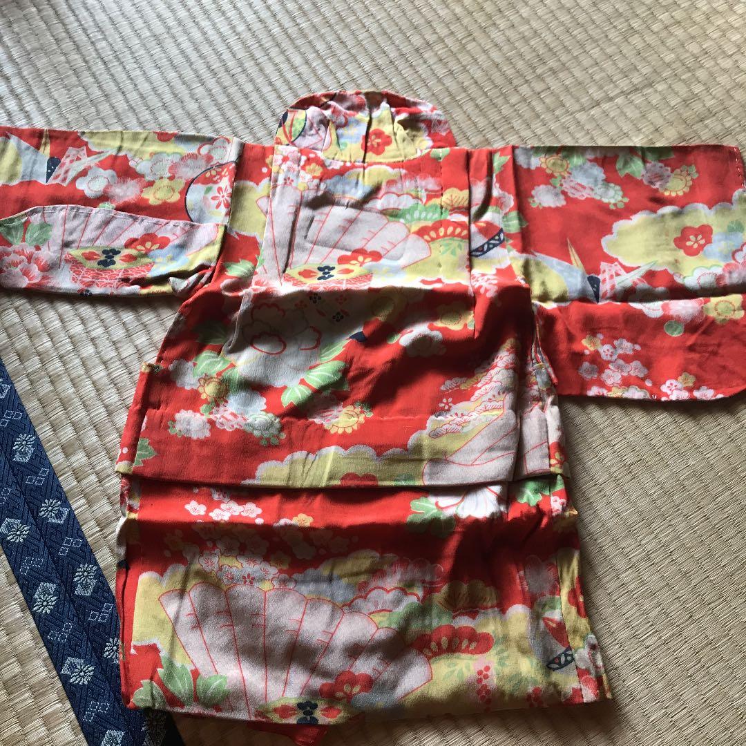 着物 道行 七五三 子ども 昭和レトロ  当時物