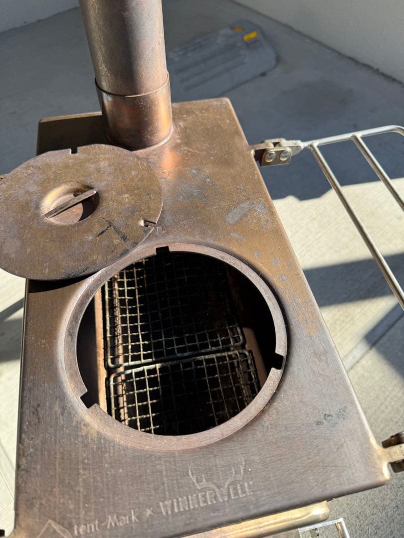 【テンマク】ウッドストーブサイドヴューＭサイズ ケース付き