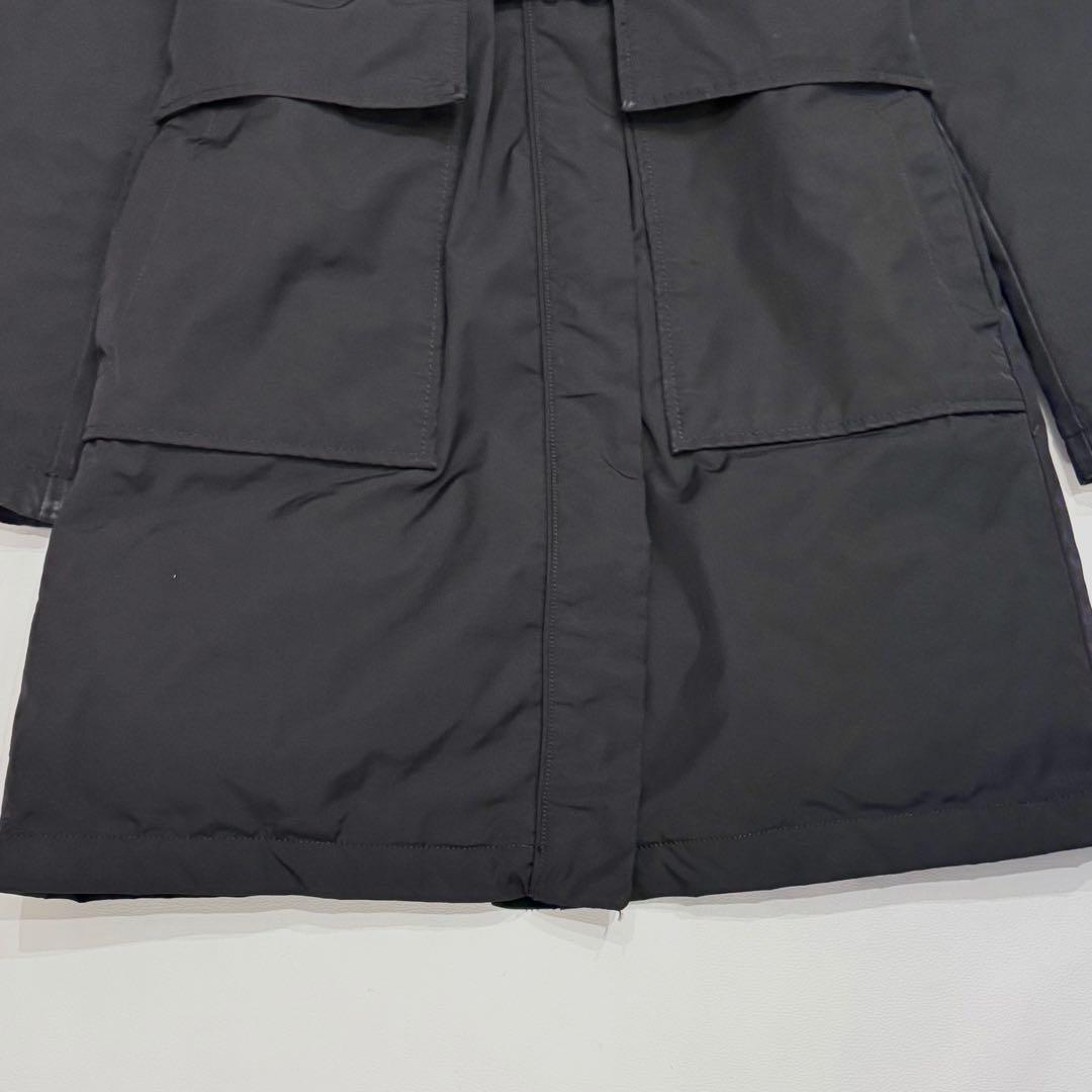 theory セオリー 牛革ベルト付きロングダウンコート Aライン ブラック