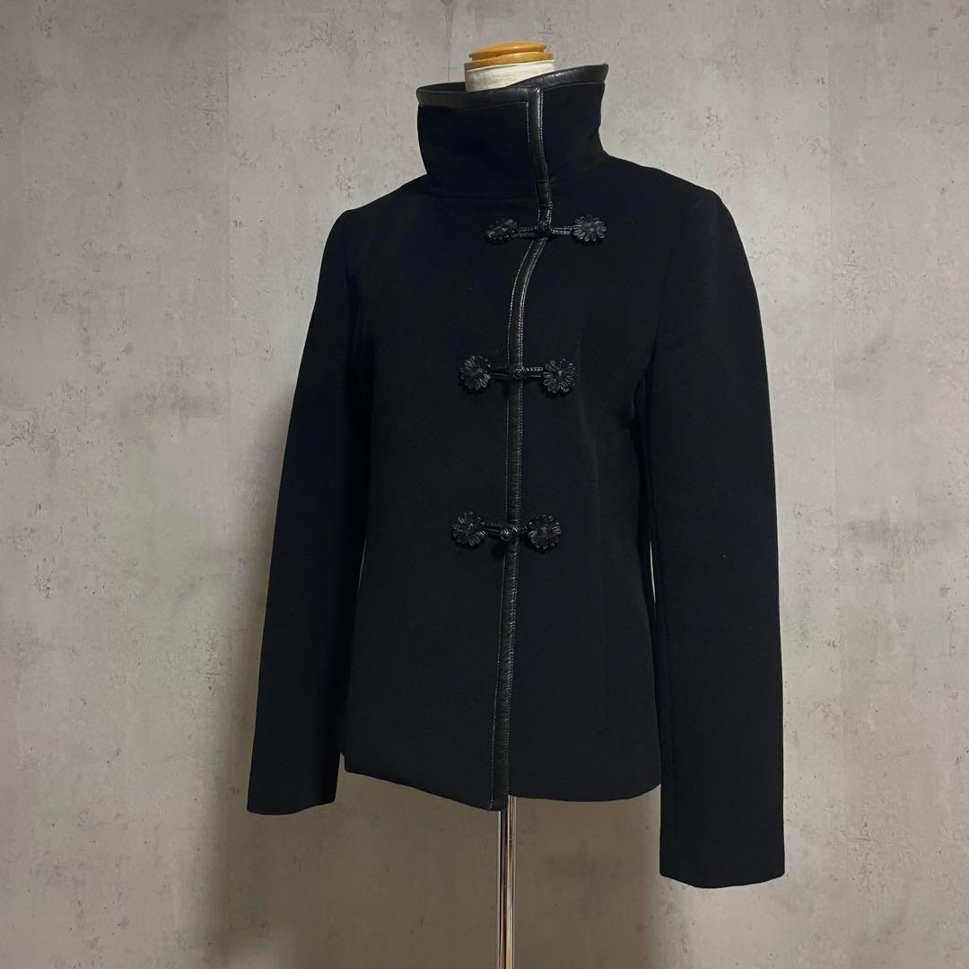 希少　ヴィヴィアンタム アンゴラ混チャイナジャケット 黒 ショートコート