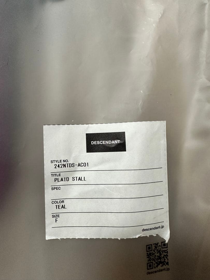 DESCENDANT PLAID STALL マフラー ストール