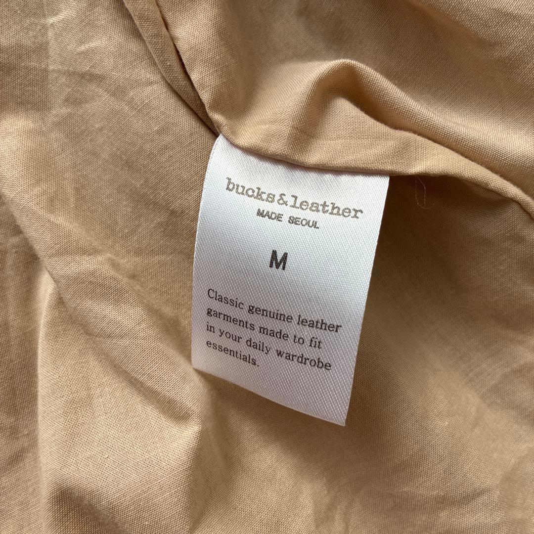 美品✨【bucks&leather】ラムレザー ライダースジャケット グレージュ