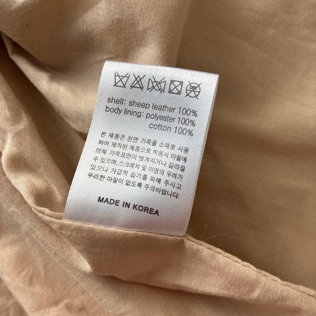 美品✨【bucks&leather】ラムレザー ライダースジャケット グレージュ