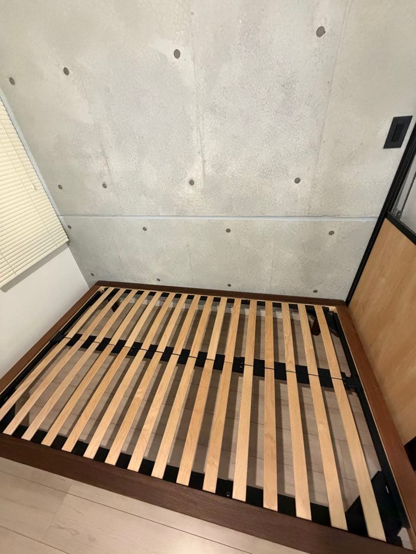 【無印良品】セミダブルベッドフレーム ウォールナット