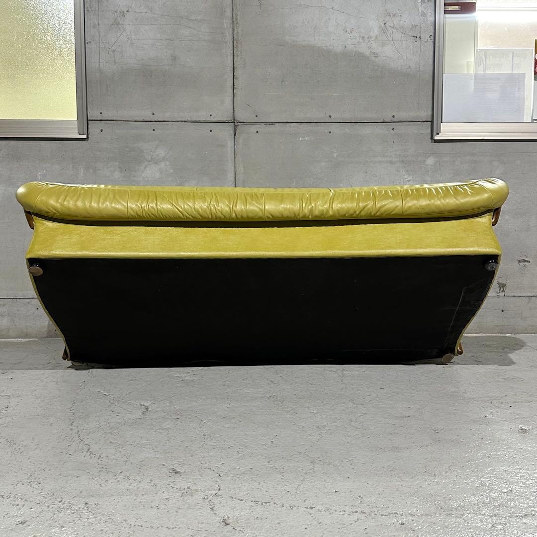 昭和レトロ karimoku カリモク 本革ソファ 3人掛｜ZTシリーズ応接家具