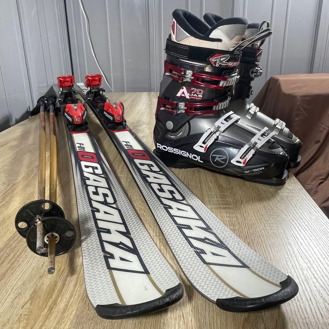 OGASAKA170cm ROSSIGNOL28.5cmストック125cmセット