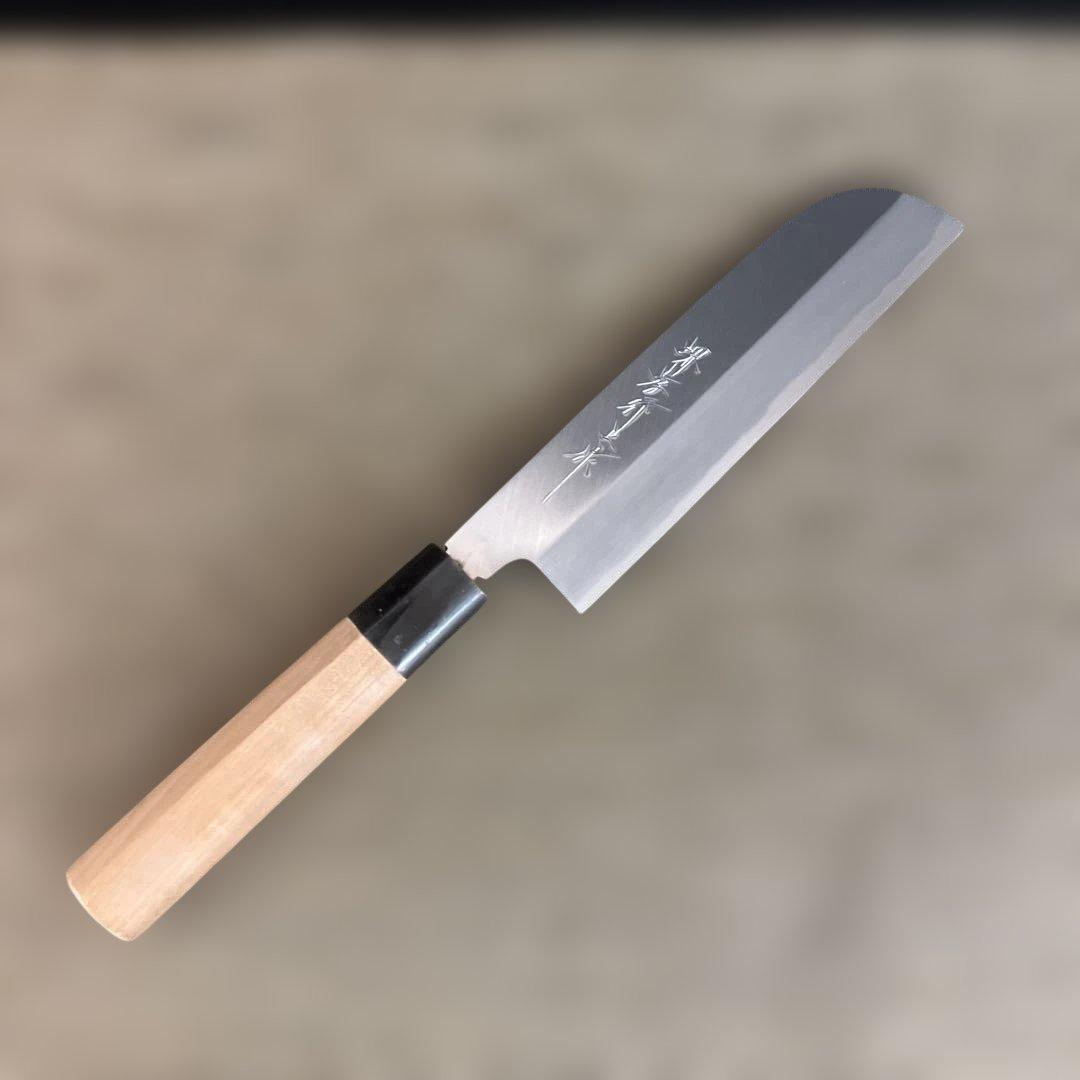 【新品未使用】堺孝行　和包丁本霞研シリーズ 鎌形薄刃180ｍｍ