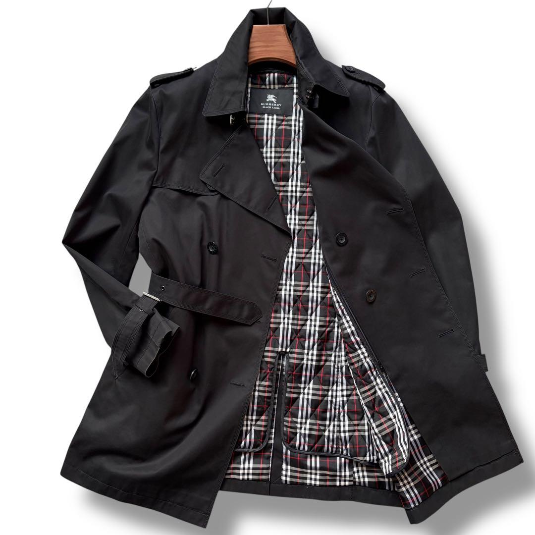 LL バーバリーブラックレーベル トレンチコート キルティング ライナー ベルト