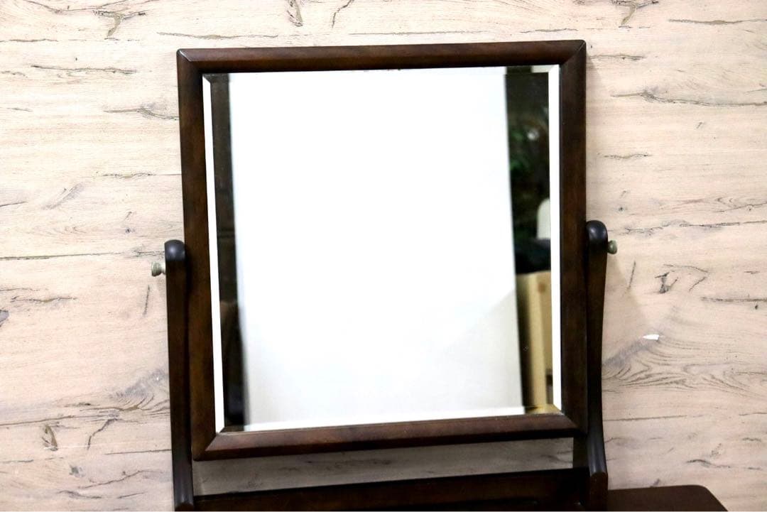 GMGH284○松本民芸家具 角型一面鏡 鏡台 ドレッサー 化粧台 昭和レトロ