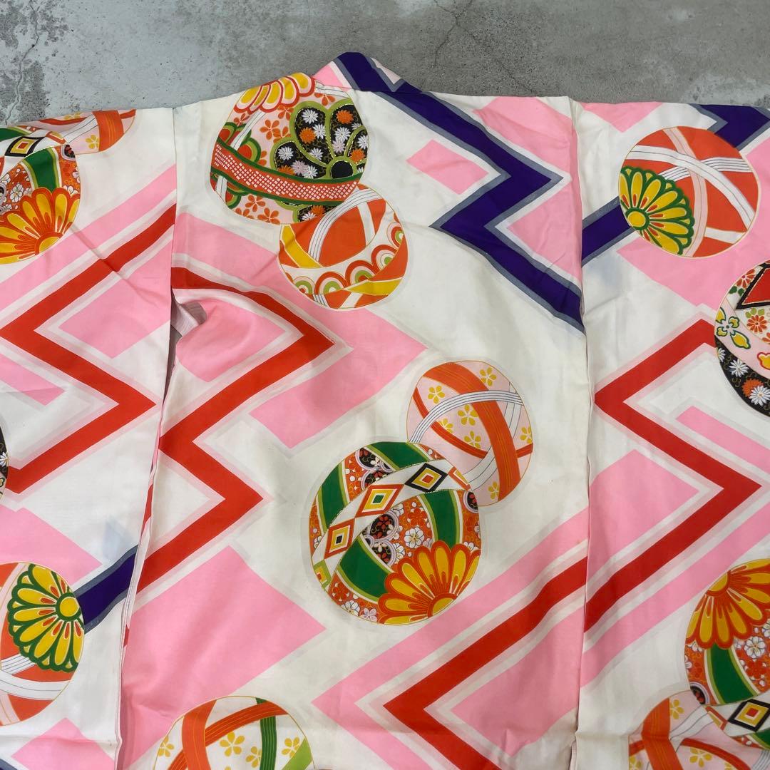 七五三　3歳女の子　アンティーク着物【K3-12】