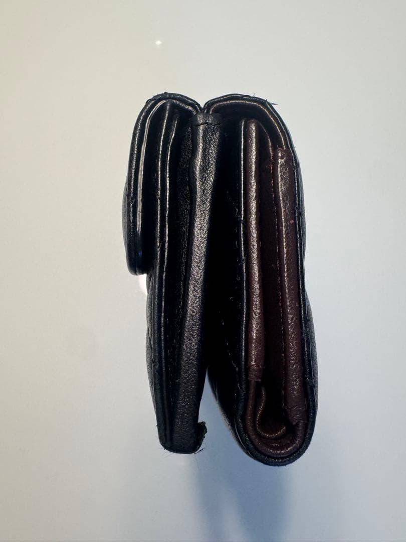 K*様 CHANEL キルティング ブラック 三つ折り財布