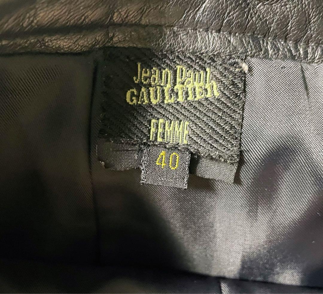【希少】JeanPaul GAULTIER femme レザースカート 極美品