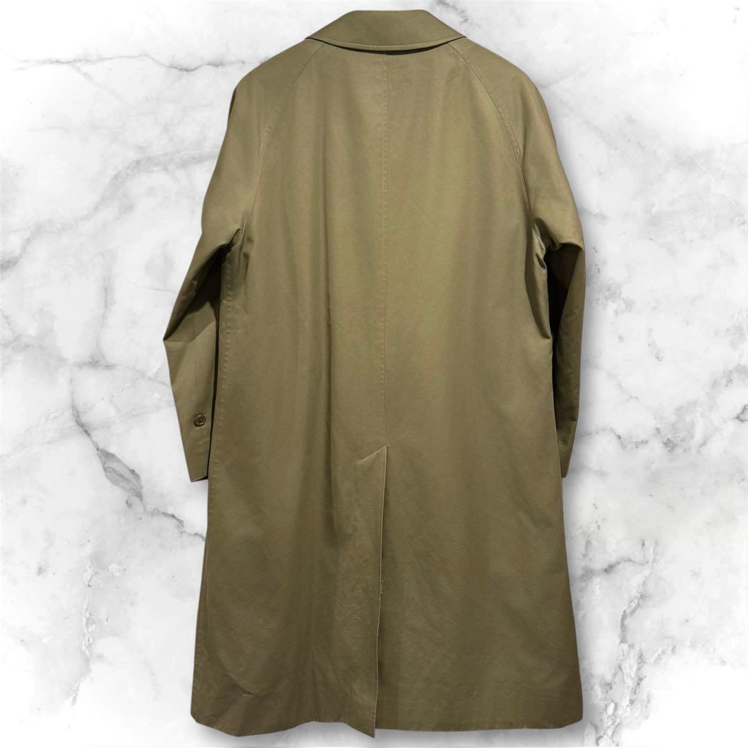 美品‼️バーバリー ステンカラーコート ウールライナー付き 玉虫色 L~XL 綿