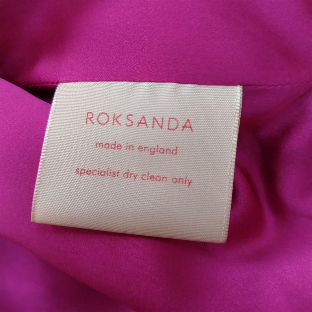 美品✨ロクサンダ イギリス製 ウール モヘア シルク ノーカラー コート