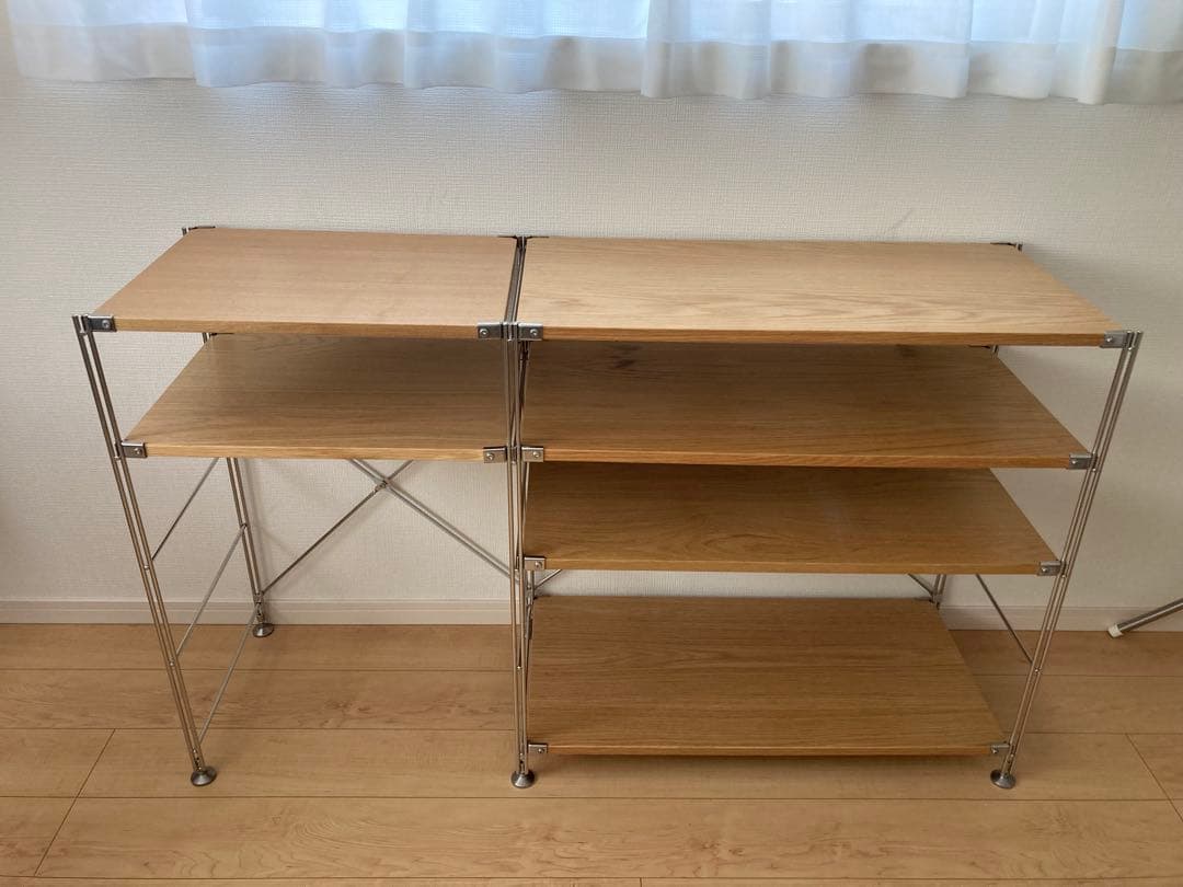 無印良品 ステンレスユニットシェルフ オーク棚セット