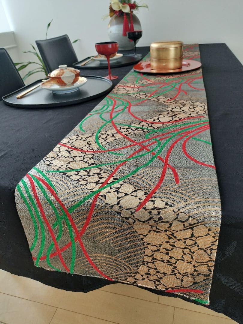 A960★逸品‼️全通帯‼️ひな祭り‼️テーブルランナー2m15cm