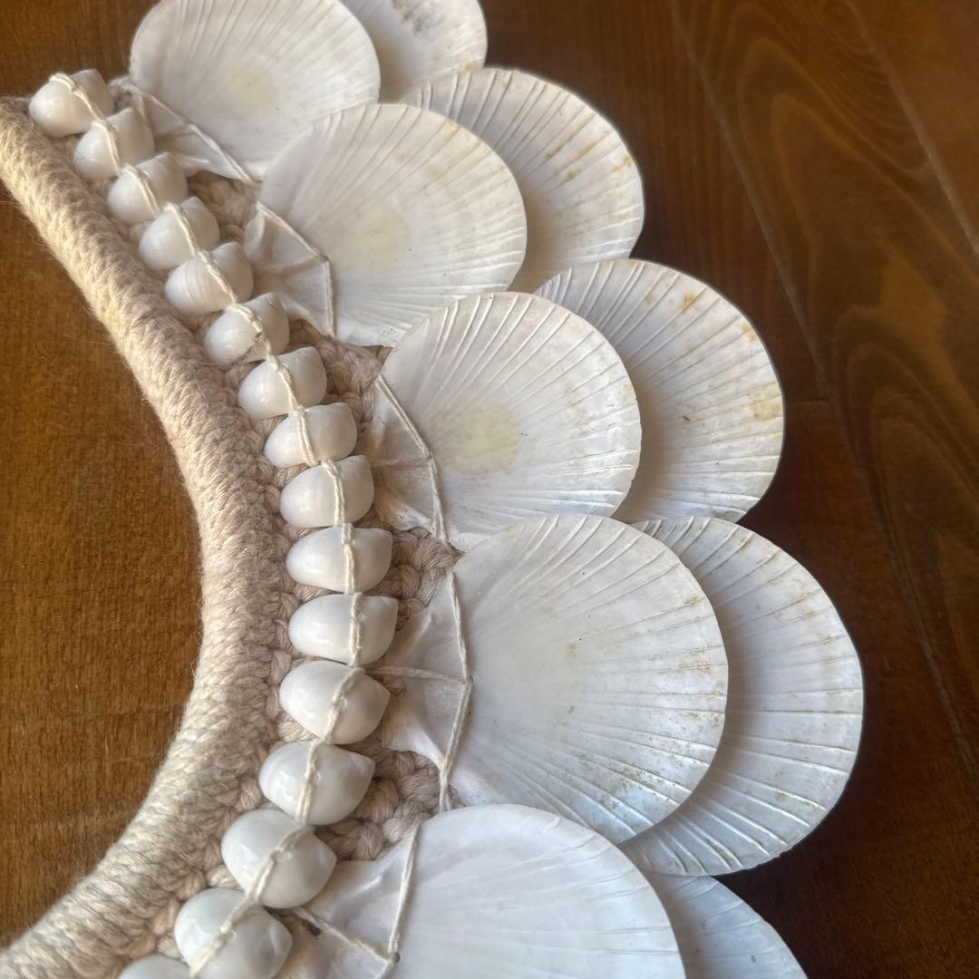 天然シェル 貝殻 デコレーション 壁掛け インテリア ボヘミアン 2個まとめて割