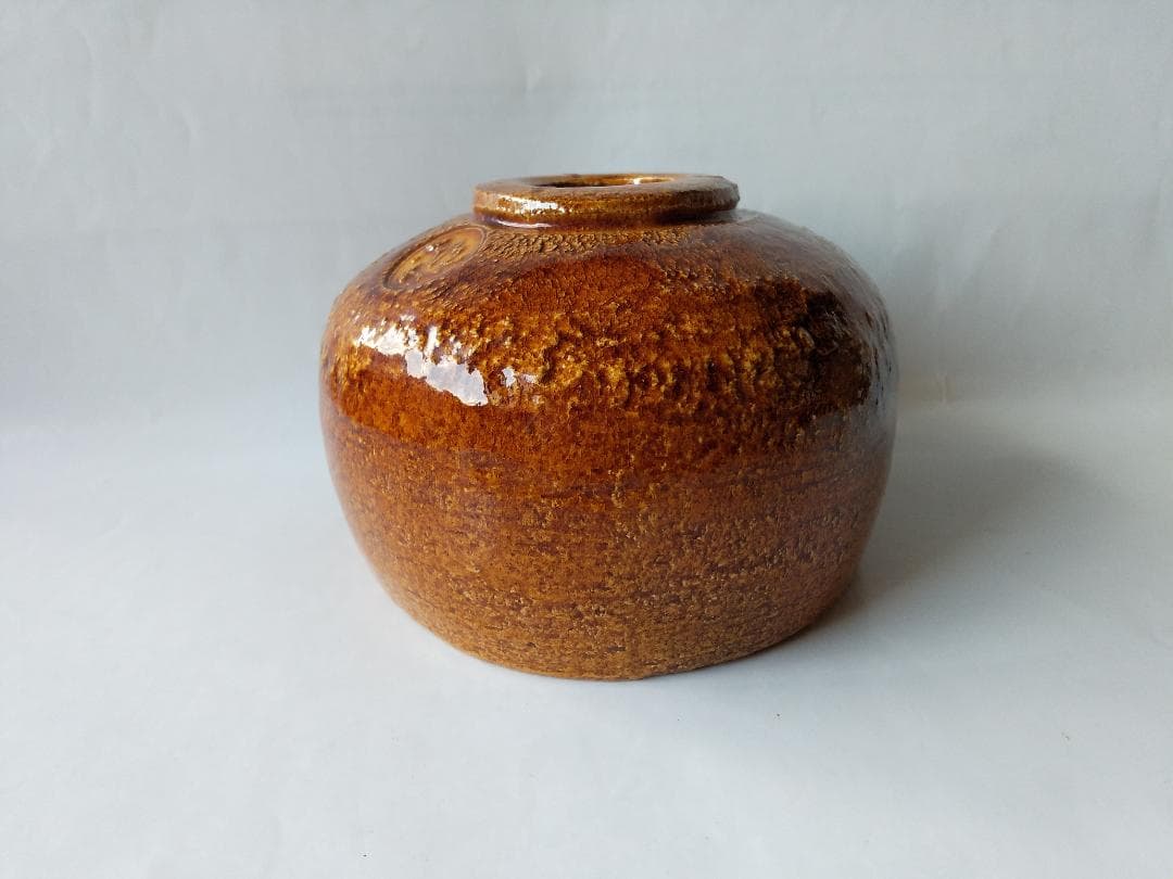 楽焼 飴釉 茶碗 木津喜楽 作 前大徳 細合喝堂 書付 銘『遠山』仕覆 新品