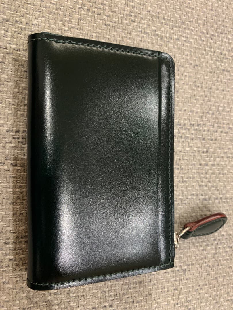 ガンゾ　コードバンL字ファスナー小銭入れ