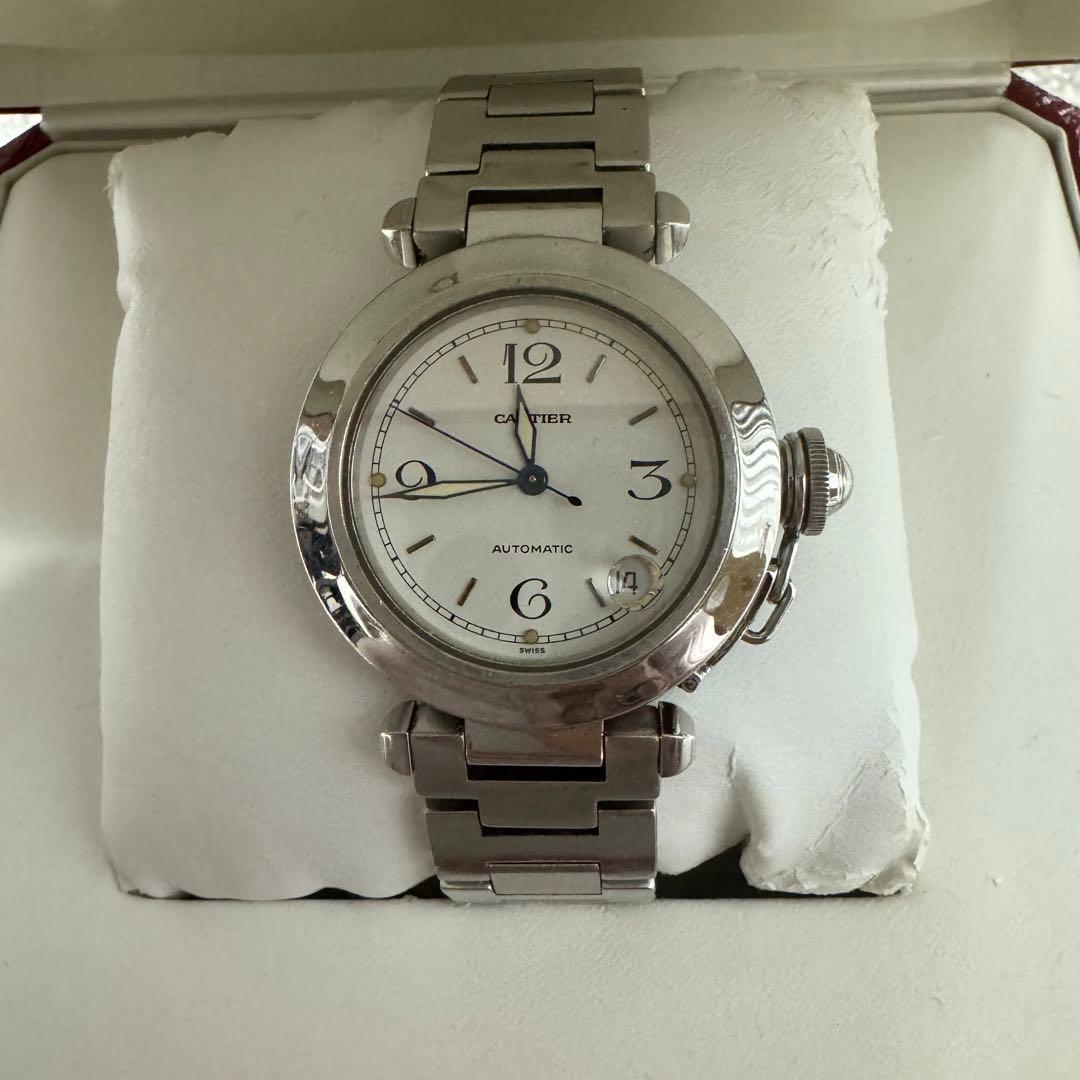 Cartier カルティエ　パシャC W31015M7自動巻　白文字盤　腕時計