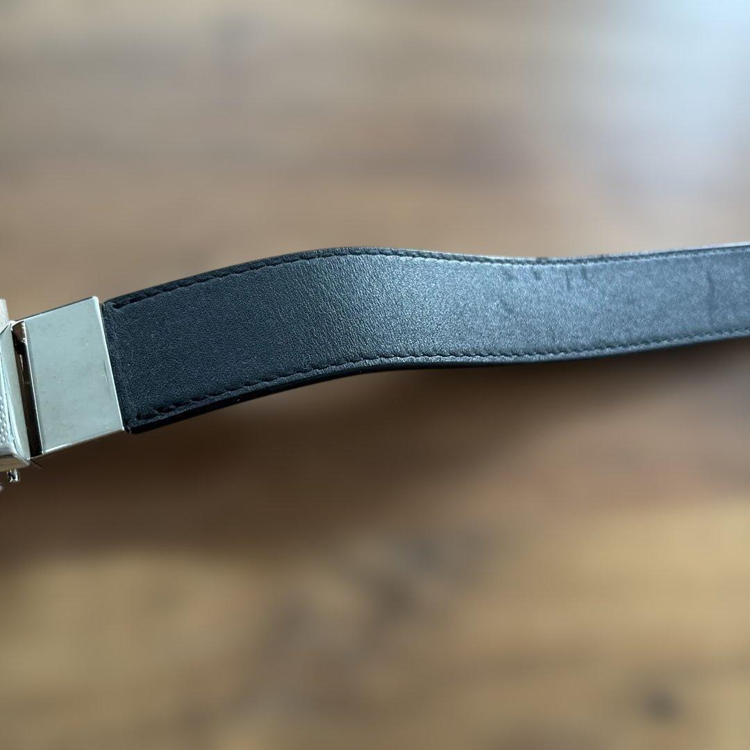 ルイヴィトン☆レザー ベルト チェッカーパターン バックル