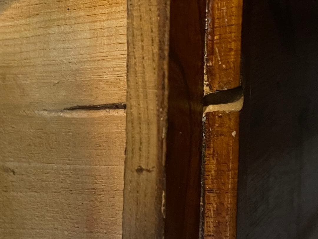 網代戸　木製棚　和風の棚