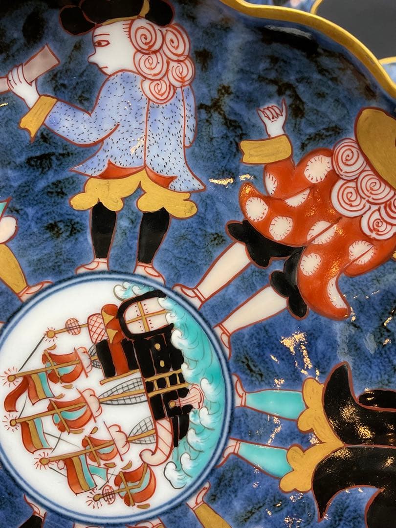 福右衛門窯　古伊万里　皿　染錦献上手　福右衛門