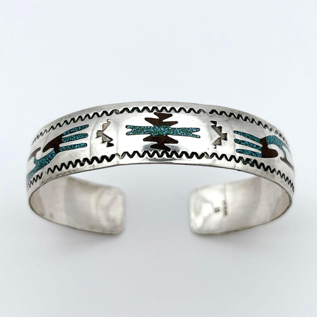 ナバホ族 インディアン バングル ココペリ ブレスレット スターリング