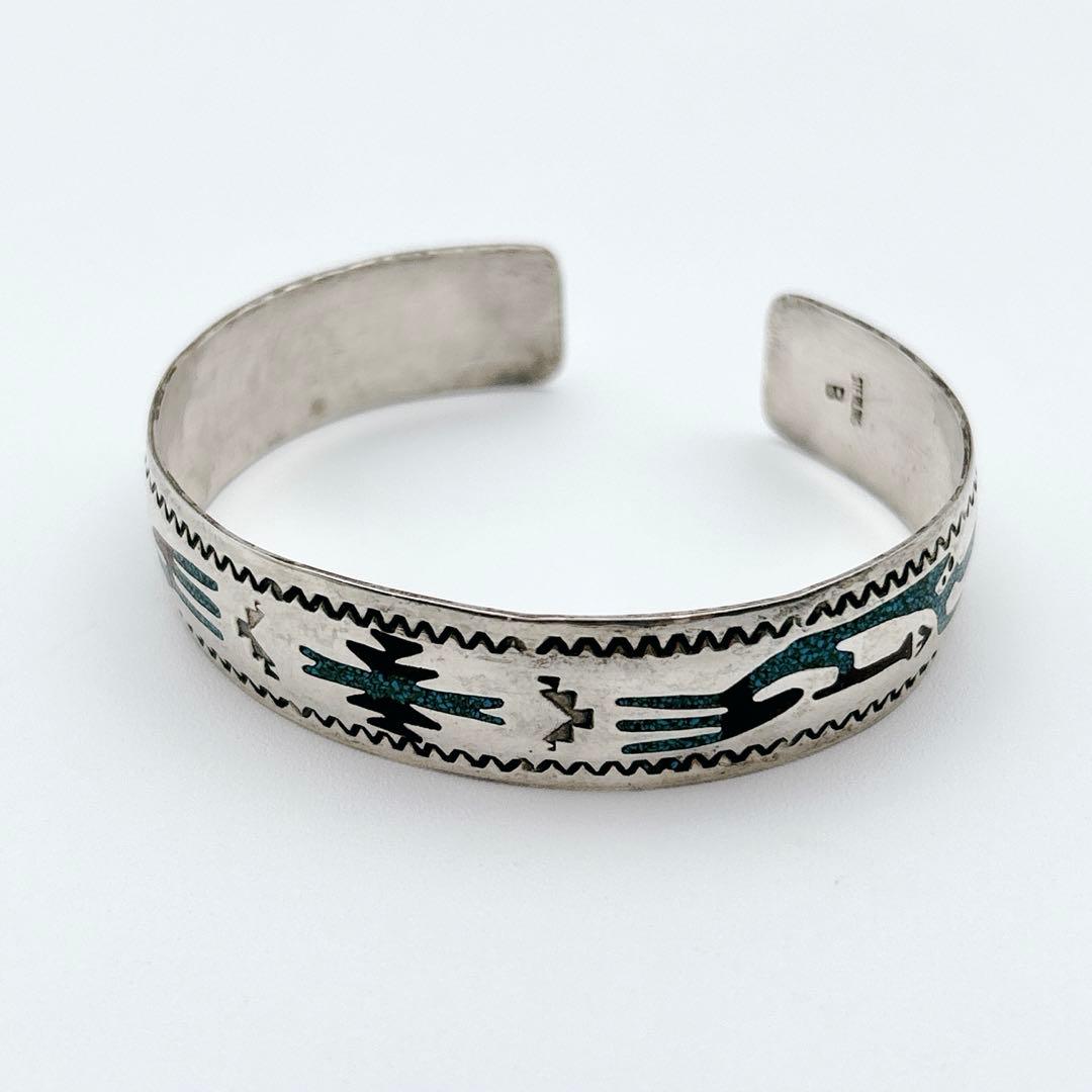 ナバホ族 インディアン バングル ココペリ ブレスレット スターリング