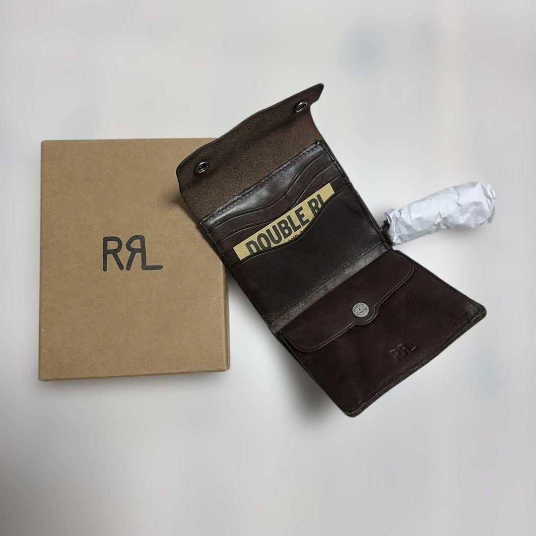 RRL ブラウン 二つ折り財布　コンチョ　ウォレット