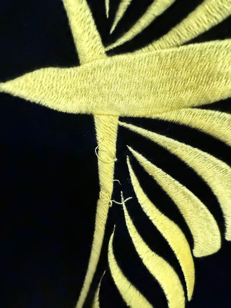 ジャケット・アウター Urig EMB VELVET CHINA JACKET [BLACK]