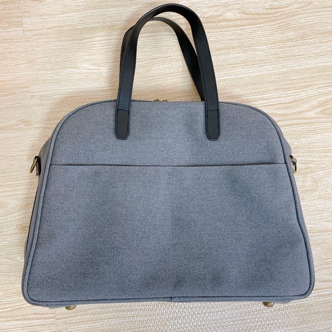 北欧暮らしの道具店　スーツケースみたいに使えるボストンバッグ　チャコールグレー