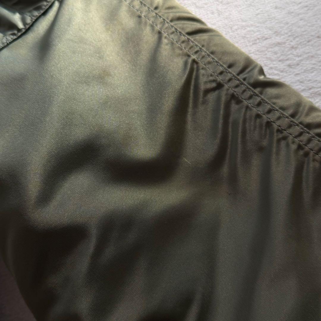 90s アルファインダストリーズ　N-2B USA製　短丈　Y2K カーキ　L