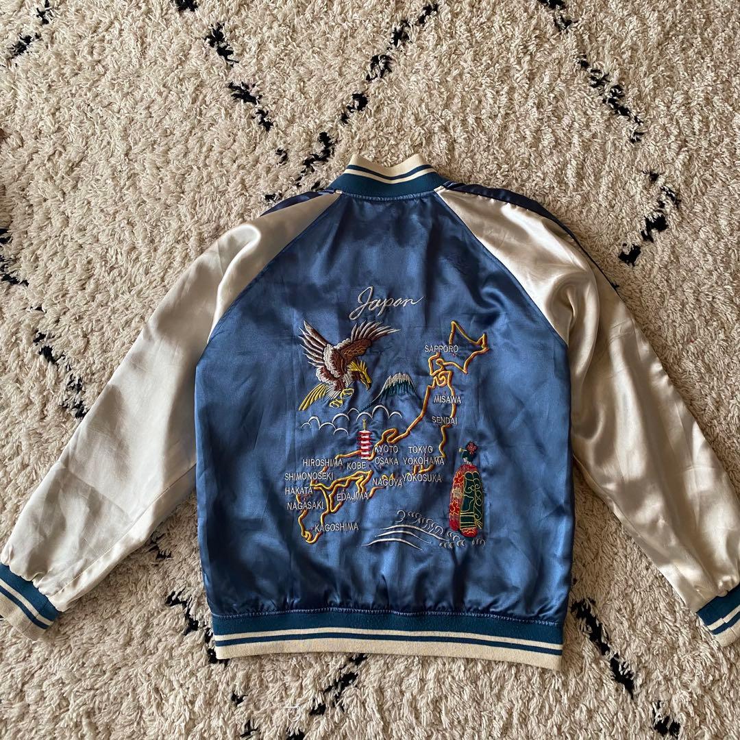 【古着】Japanise Traditional スカジャン　刺繍　 3L