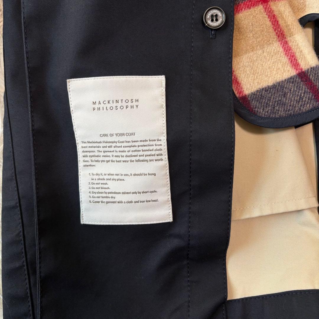 極美品/現行✨マッキントッシュ ステンカラーコート ダンゲルド ライナー 濃紺