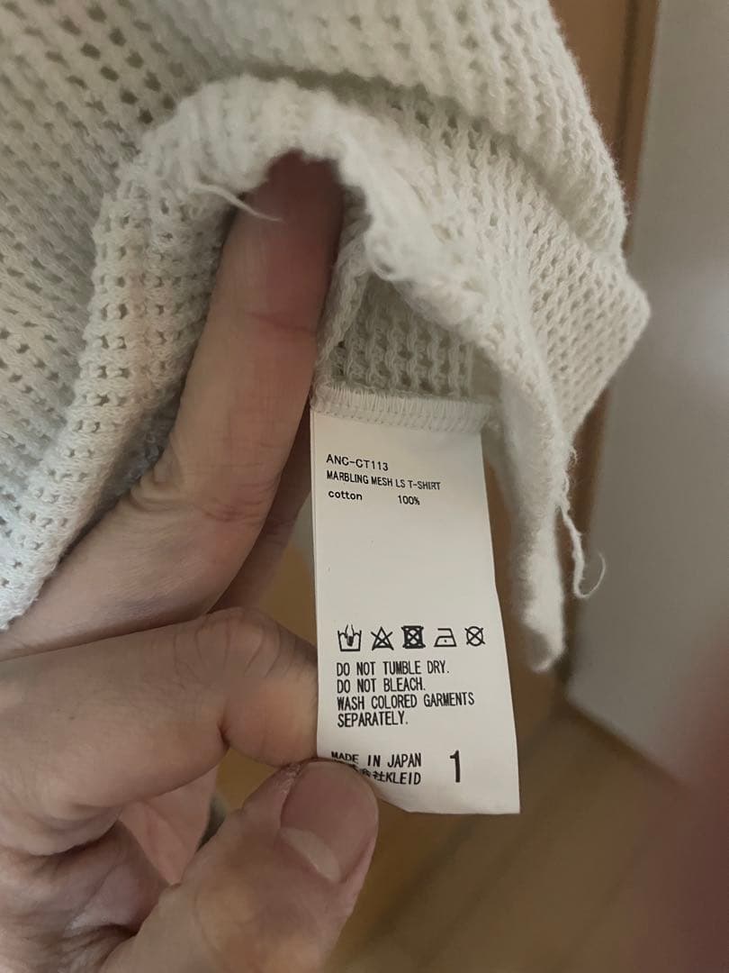 トップス ANCELLM 25SS MARBLING MESH LS T-SHIRT