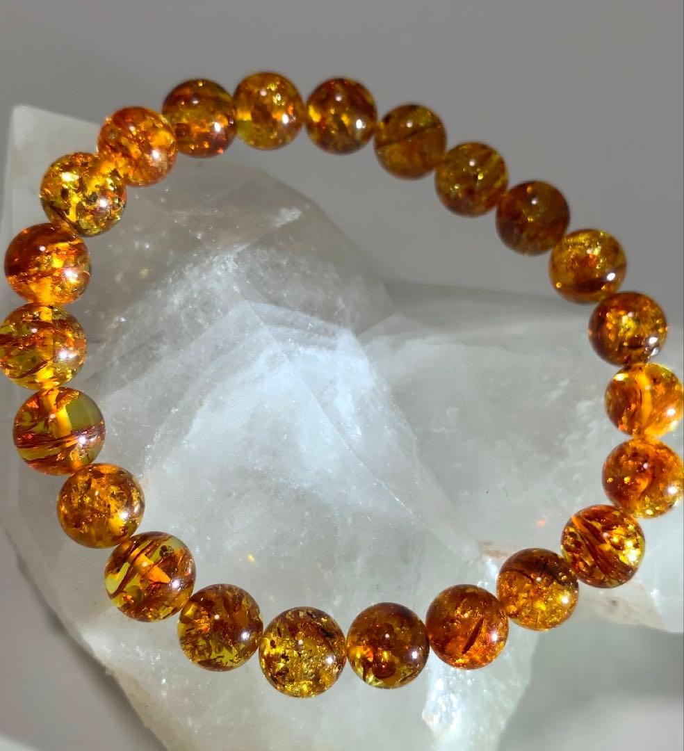 ⭐️天然⭐️琥珀　アンバー　バルト海産　ブレスレット　高品質❣️